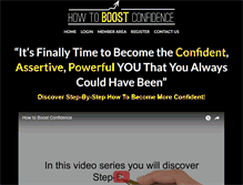 Tablet Screenshot of howtoboostconfidence.com